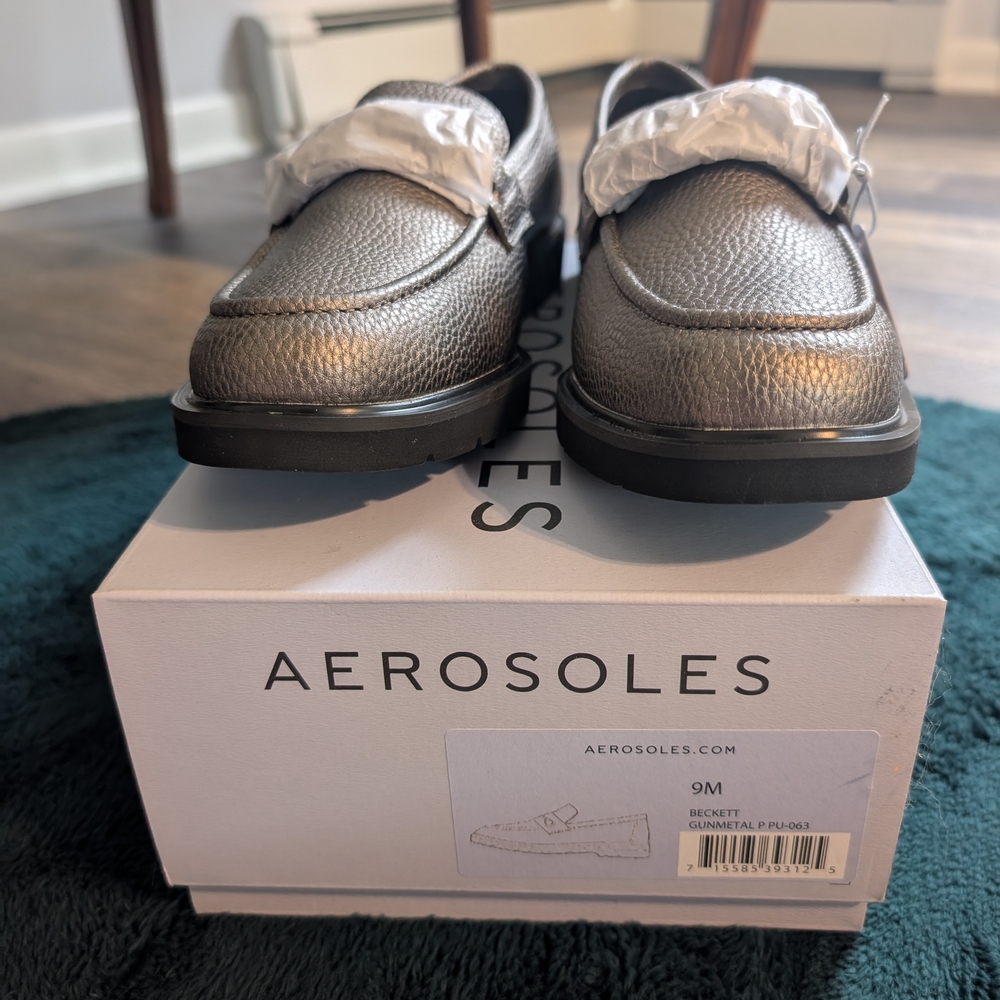AEROSOLES Black Loafers Slip-Ons Comfortable